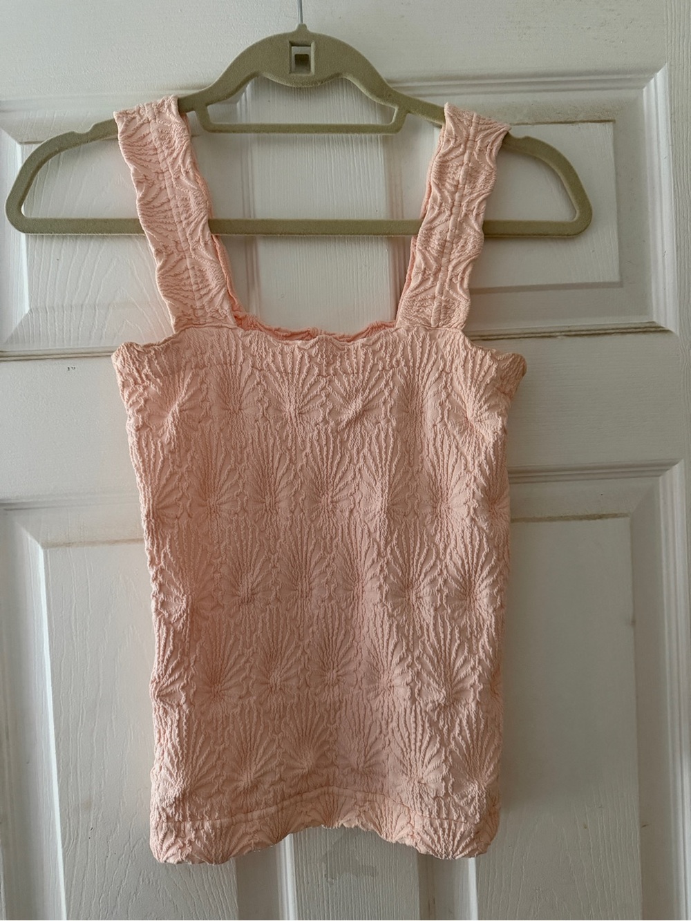 Nikibiki Peach Textured Square Neck Tank